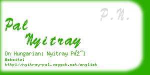 pal nyitray business card